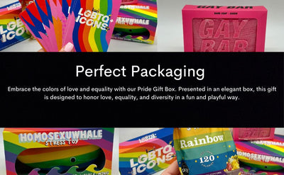 Pride Treatbox Gift Hamper with LGBTQ+ Icons, Soaps, Toy & Popcorn