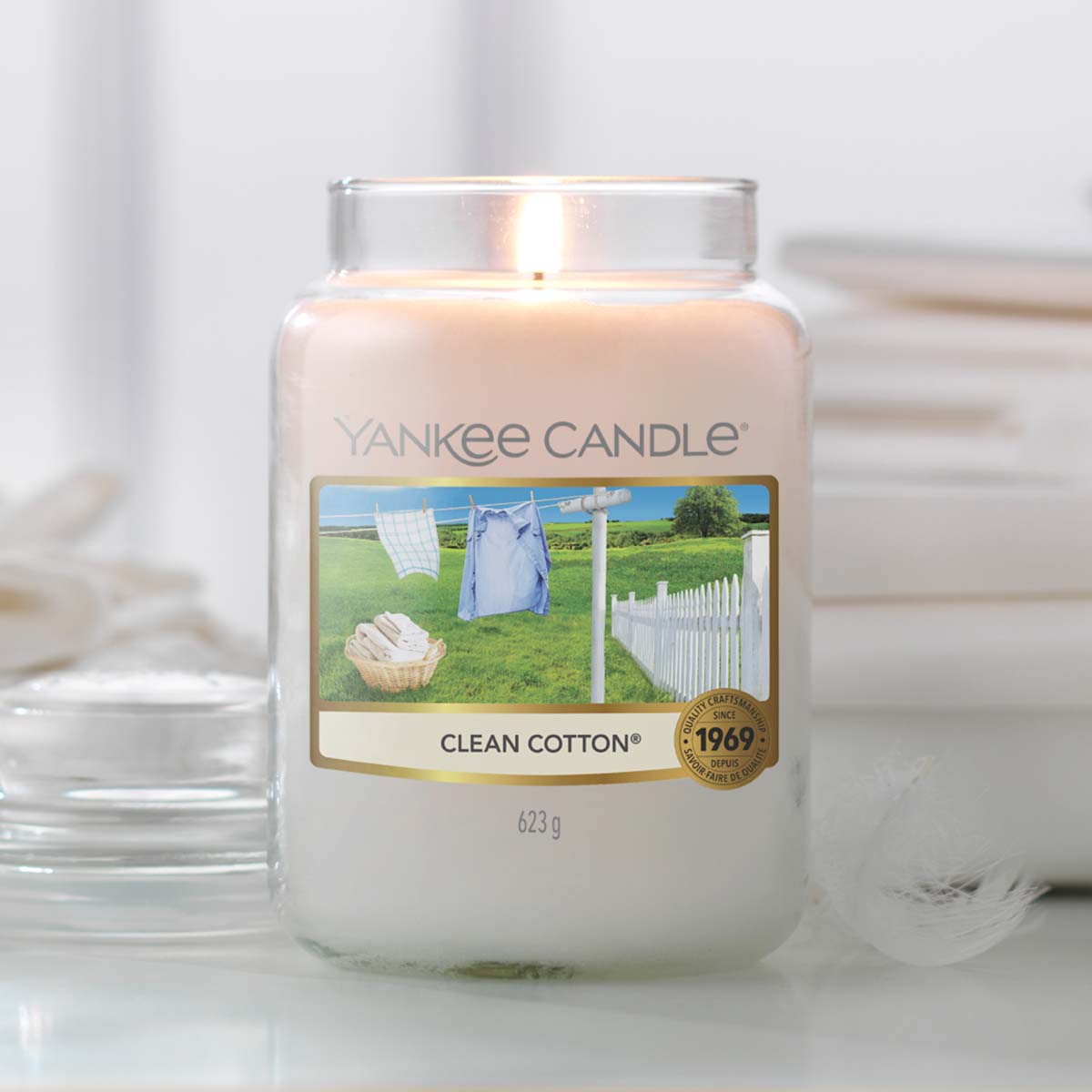 Yankee Candle Clean Cotton Classic Large Jar Candle HamperWell