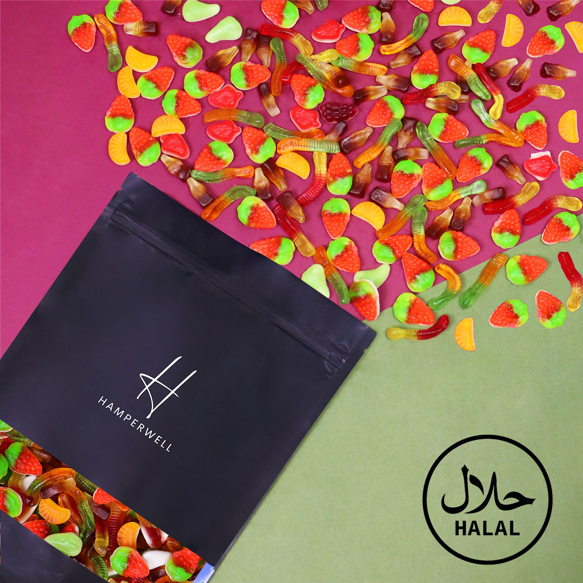 Halal Jelly Sweets Selection Pouch HamperWell