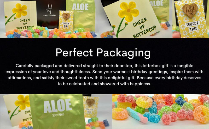 Pick Me Up Letterbox Gift Box with Sweets packaging info