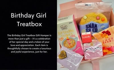 Birthday Girl Treatbox Gift Hamper with Cake, Pamper Treats & Sweets