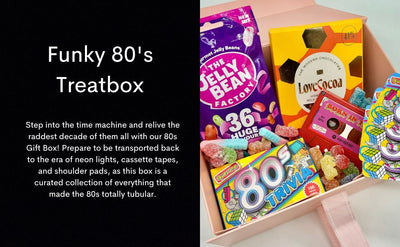 Funky 80's Treatbox Gift Hamper with Quiz, Edible Cassette & Playlist