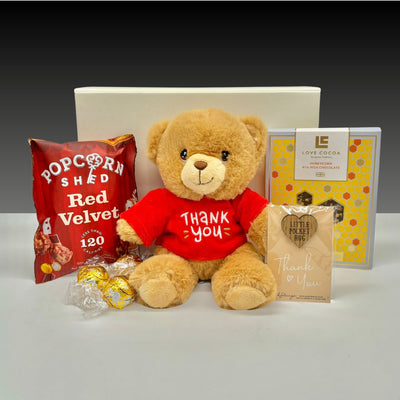 Thank You Treatbox Gift Hamper with Teddy, Pamper Treats & Chocolate