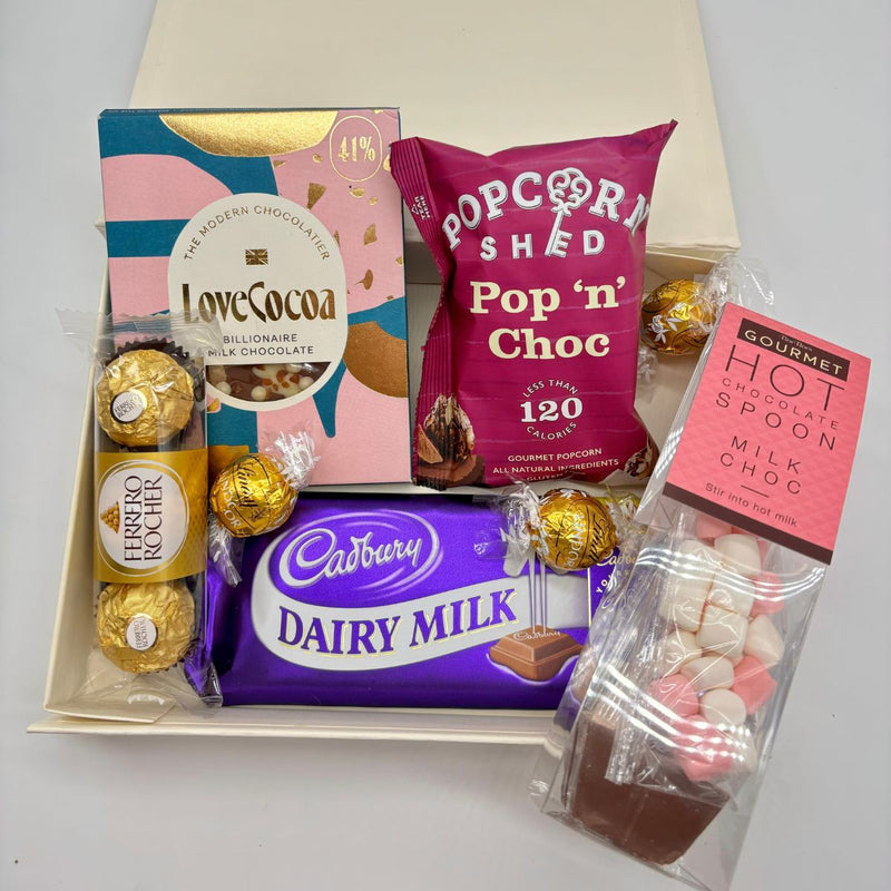 Chocoholic Treatbox Gift Hamper with Ferrero Rocher Chocolates + Truffles & Bars