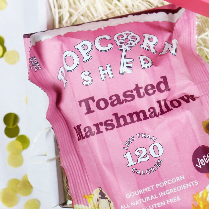 Couples Date Night treatbox Gift Hamper with Date Ideas & Tasty Treats Toasted Marshmallow Popcorn