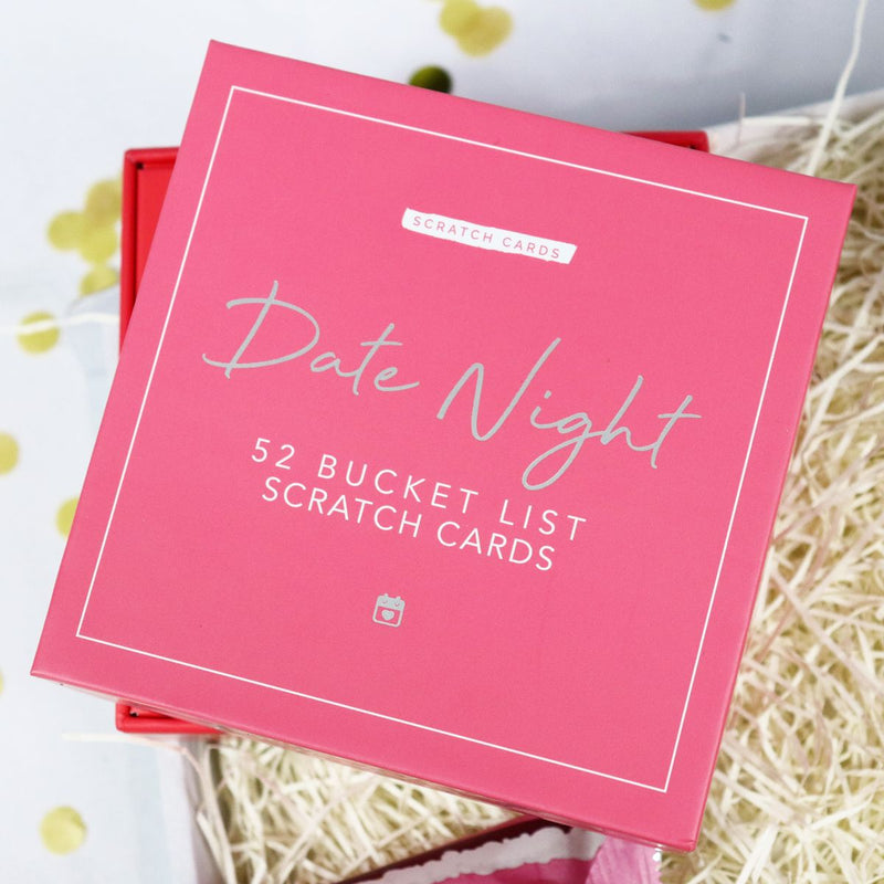 Couples Date Night treatbox Gift Hamper with Date Ideas & Tasty Treats Date Night Scratch Cards