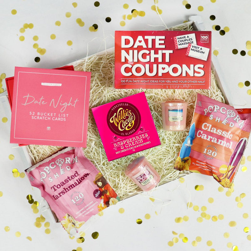 Couples Date Night treatbox Gift Hamper with Date Ideas & Tasty Treats