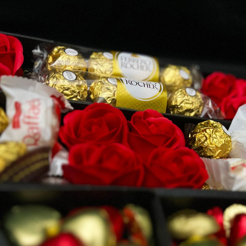 Ferrero Rocher & Raffaello Signature Chocolate Bouquet With Red Roses