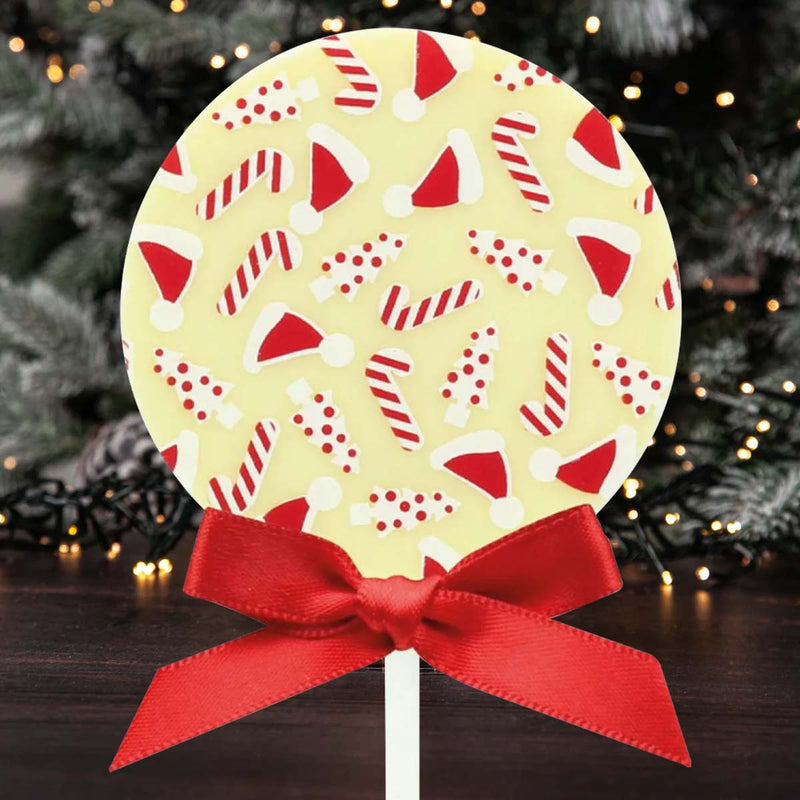White Chocolate Christmas Jolly Chocolate Lolly