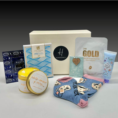 Just For You Treatbox Gift Hamper with Socks, Face Mask & Scented Candle