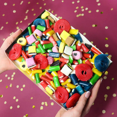 Lakritz-Auswahl Pick N Mix Süßigkeiten Briefkasten Geschenkkorb