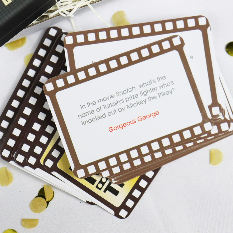 Ultimate Movie Night treatbox Gift Hamper with Quiz, Film Ideas & Treats Movie Night Trivia Cards