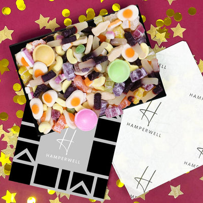 Panier-cadeau de boîte aux lettres de bonbons Pick N Mix de Fruit Ninja