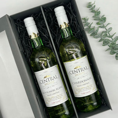Central Monte White Wine Duo Gift Set. Presented in Luxury Gift Box.