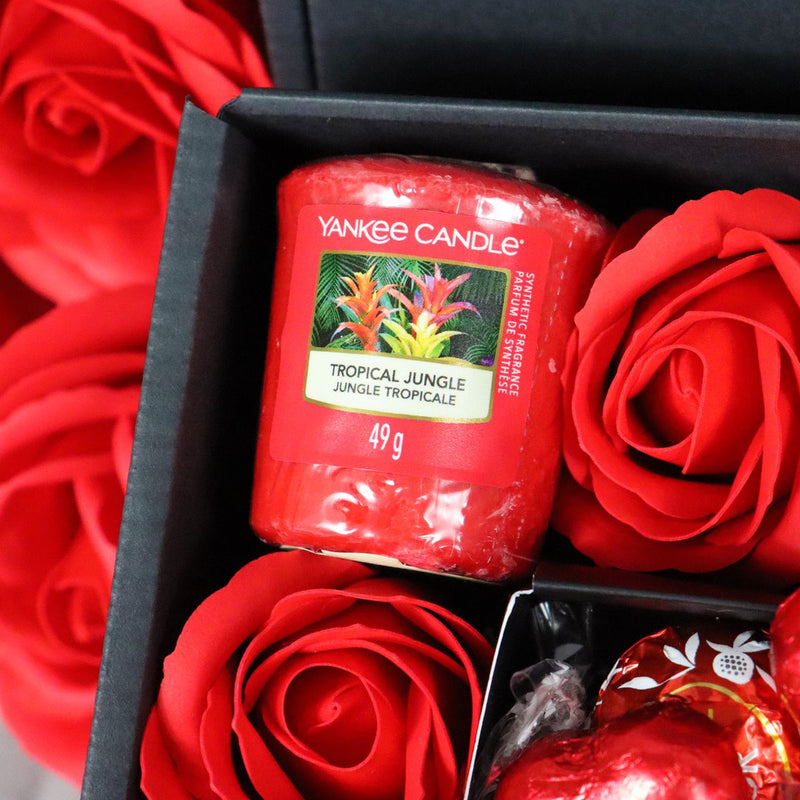 Yankee Candle Ultimate Gift Hamper With Red Roses with official yankee candle votive candles 