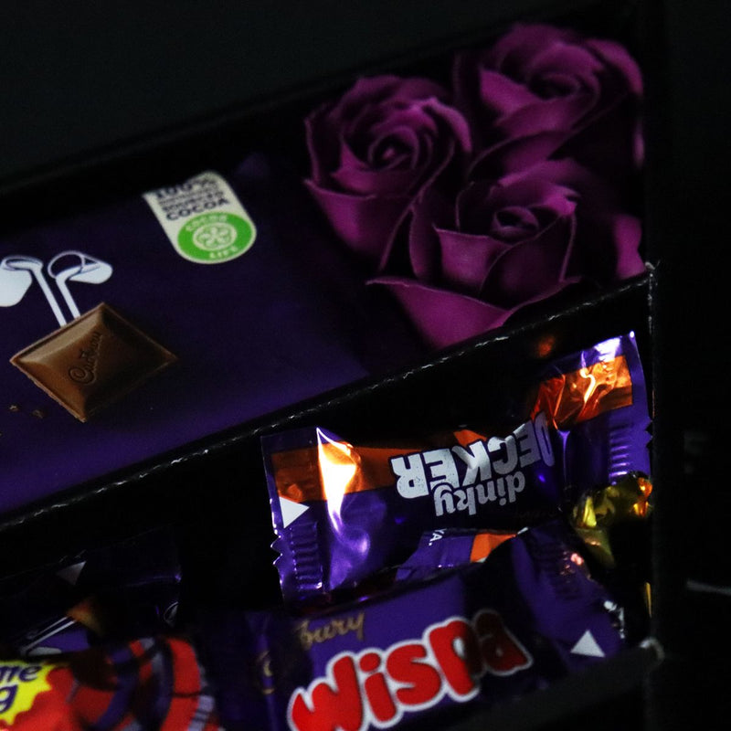 Cadbury Heroes Signature Chocolate Bouquet With Purple Roses HamperWell cadbury-heroes-signature-chocolate-bouquet-with-purple-roses-hamperwell