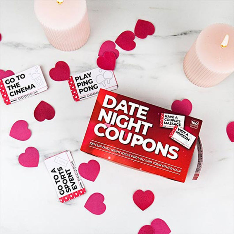 Couples Date Night treatbox Gift Hamper with Date Ideas & Tasty Treats Date Night Coupons