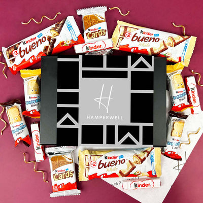 Panier-cadeau boîte aux lettres en chocolat Kinder