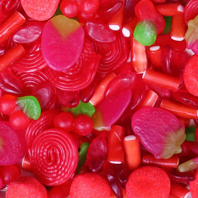 Roter Pick N Mix Süßigkeiten Briefkasten Geschenkkorb