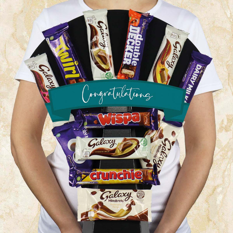 Cadbury Vs Galaxy Chocolate Bouquet Congratulations