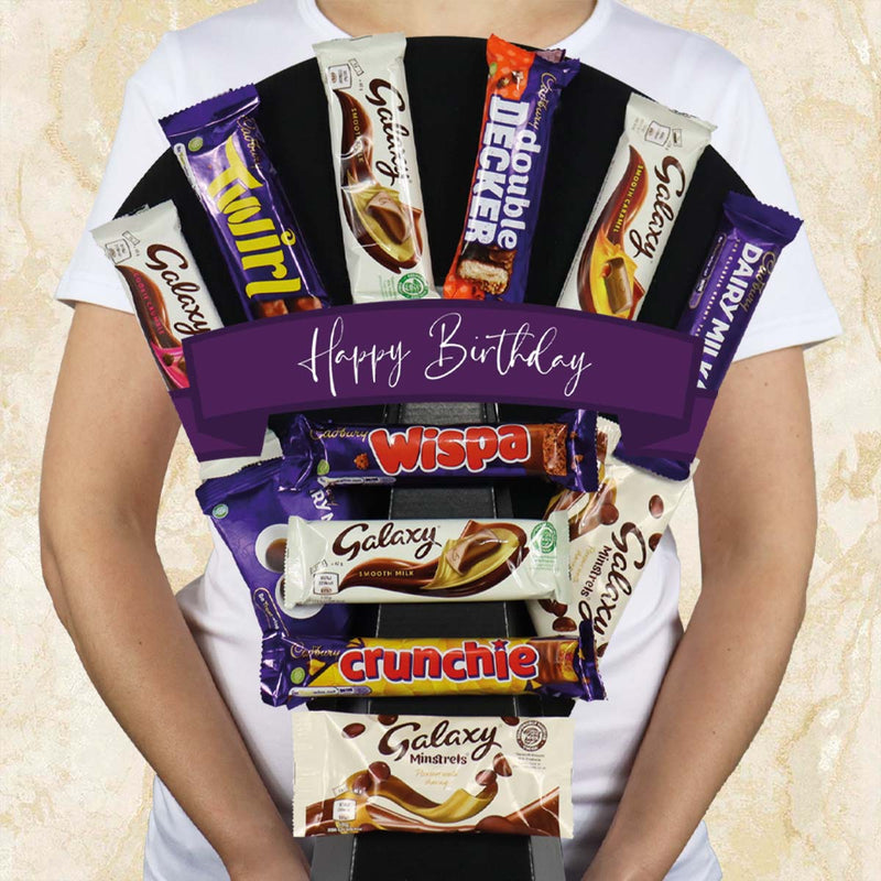 Cadbury Vs Galaxy Chocolate Bouquet Happy Birthday