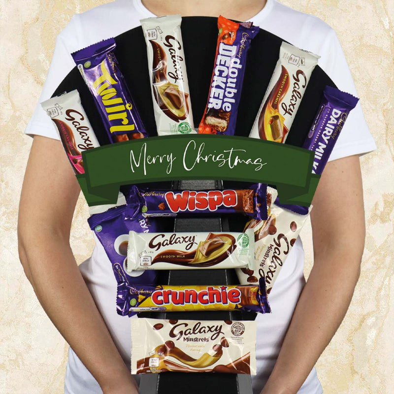 Cadbury Vs Galaxy Chocolate Bouquet Merry Christmas