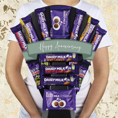 Cadbury Dairy Milk Chocolate Bouquet Happy Anniversary