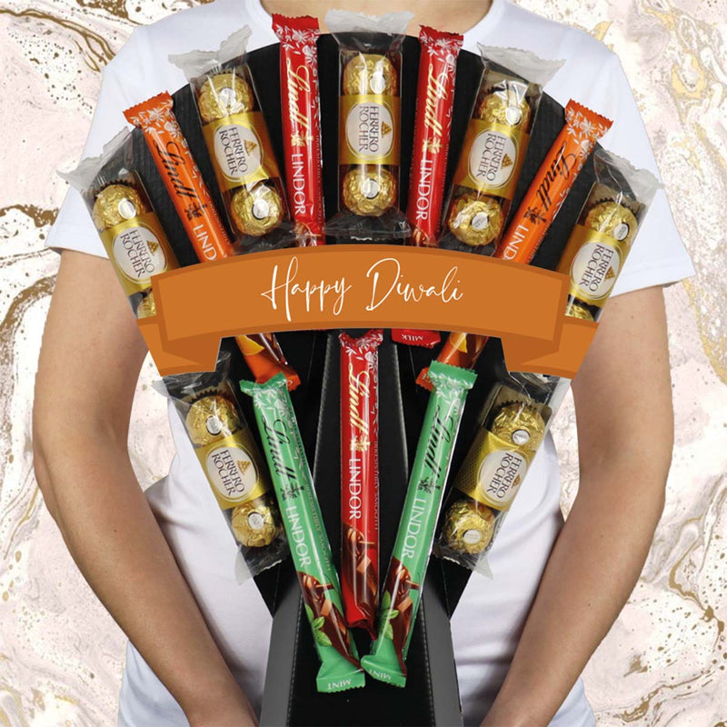 Ferrero Rocher & Lindt Lindor Chocolate Bouquet Happy Diwali