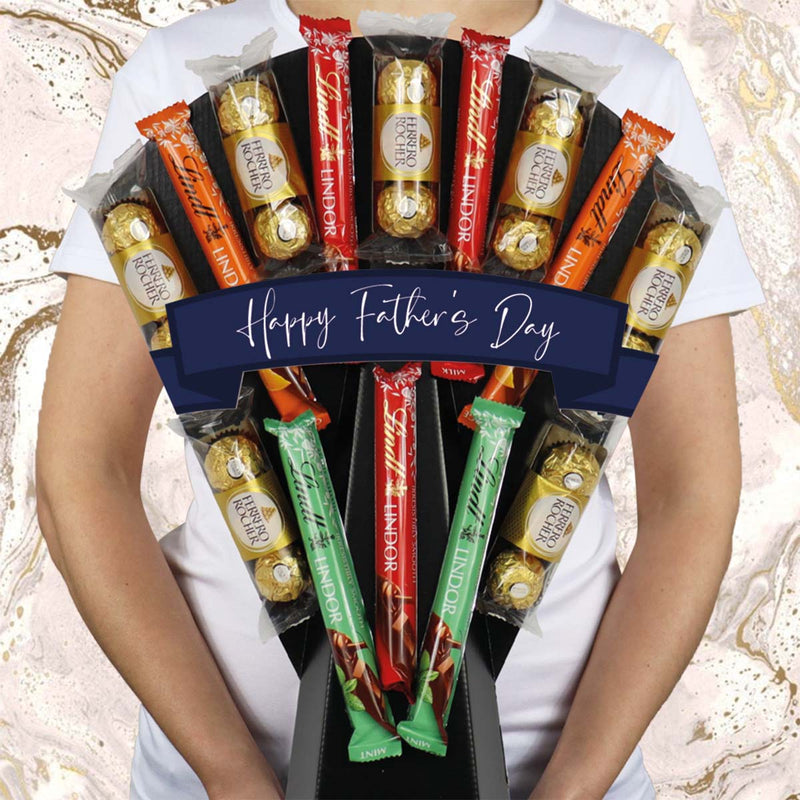 Ferrero Rocher & Lindt Lindor Chocolate Bouquet Happy Father&