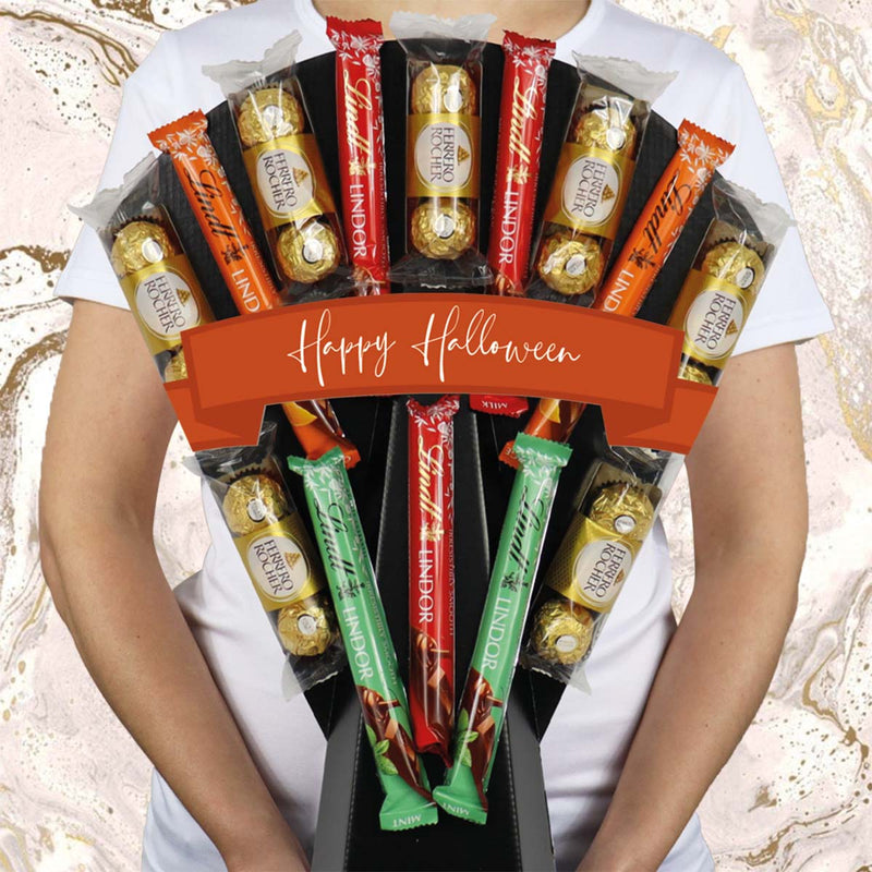 Ferrero Rocher & Lindt Lindor Chocolate Bouquet Happy Halloween
