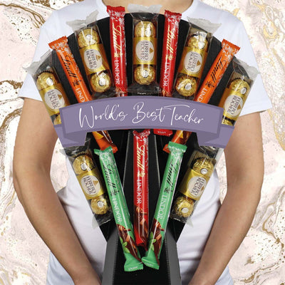 Ferrero Rocher & Lindt Lindor Chocolate Bouquet World's Best Teacher