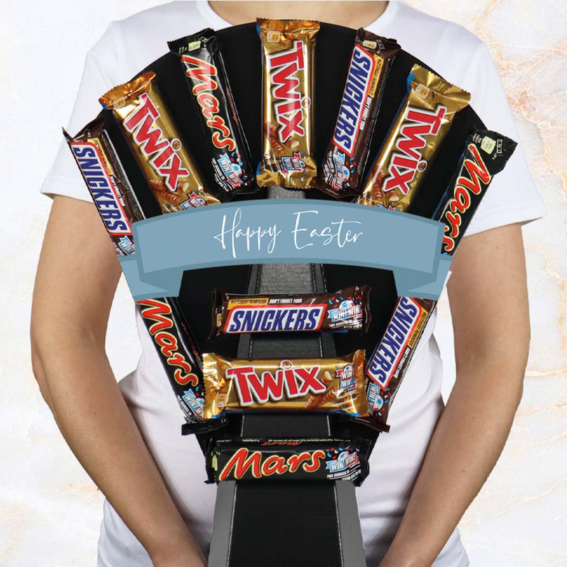 Mars, Snickers & Twix Chocolate Bouquet Happy Easter