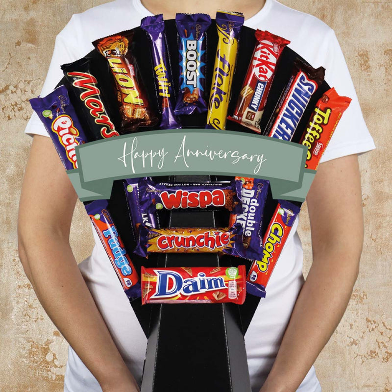 Mixed Variety Chocolate Bouquet Happy Anniversary