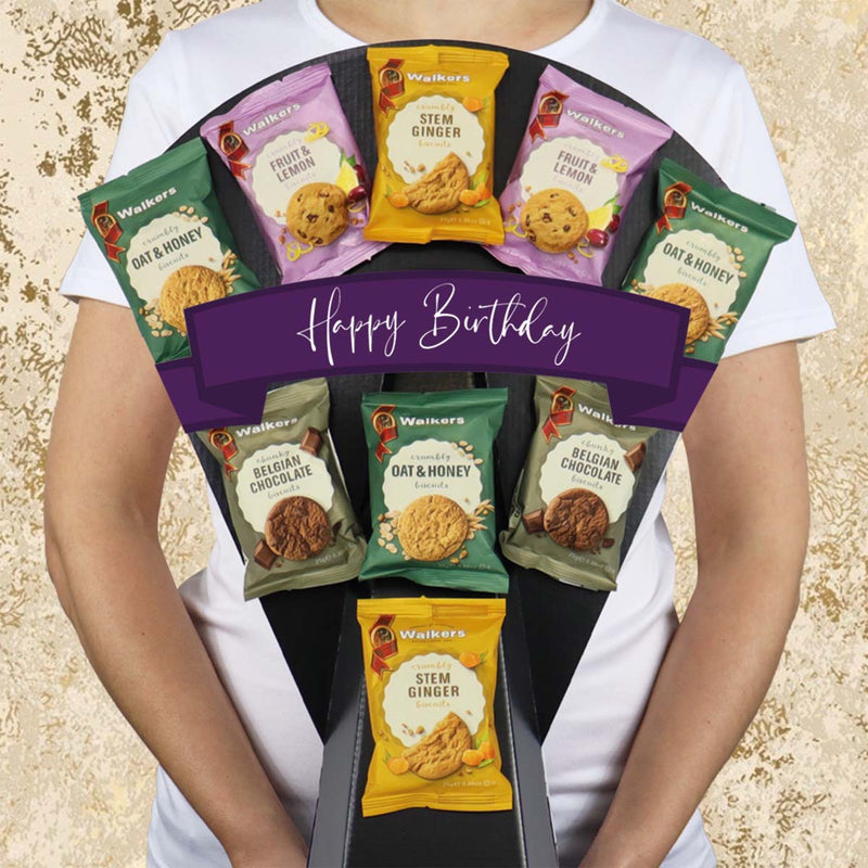 Walkers Crumbly and Chunky Biscuit Bouquet Happy Birthday