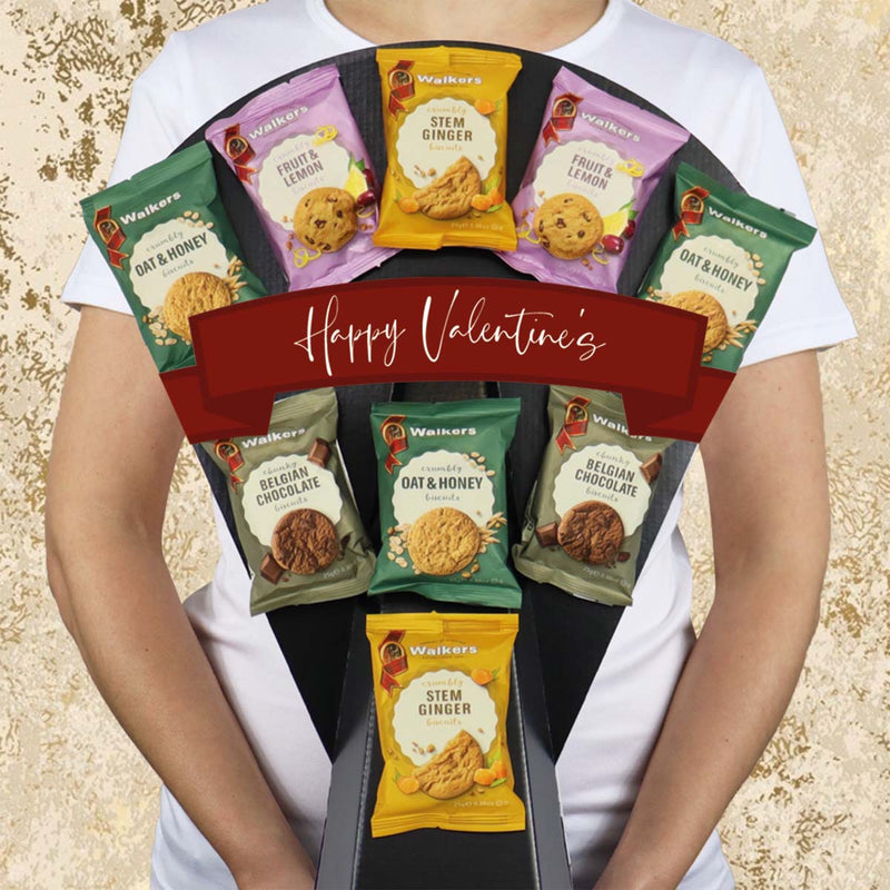 Walkers Crumbly and Chunky Biscuit Bouquet Happy Valentine&